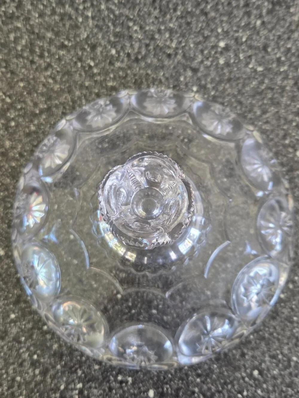 Vtg LE Smith Glass Clear Moon and Stars 10